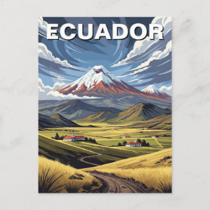 Postal Avenida de los Volcanes Ecuador viaje