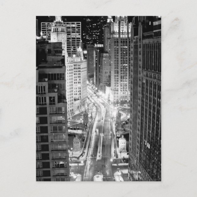 Postal Avenida del Norte de Michigan en Chicago después d (Anverso)