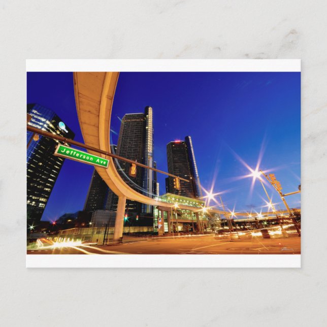 Postal Avenida Detroit Michigan Jefferson (Anverso)