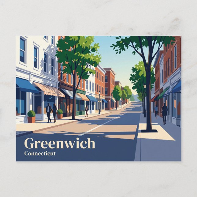 Postal Avenida Greenwich Connecticut (Anverso)
