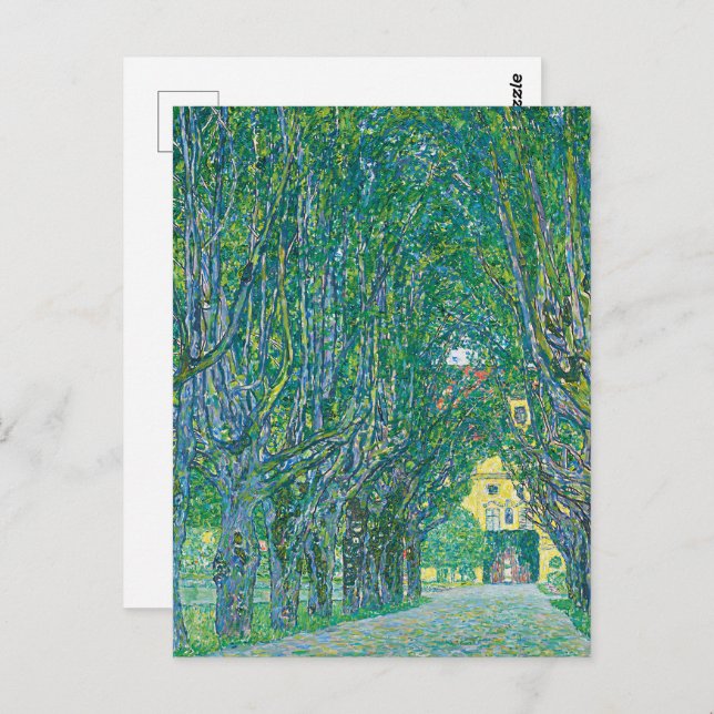 Postal Avenida Klimt en el Parque del Bella Artes Schloss (Anverso / Reverso)