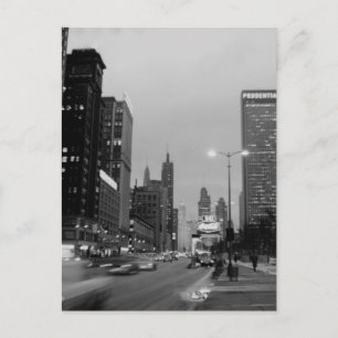 Postal Avenida Michigan de Chicago en la noche del 6 de m