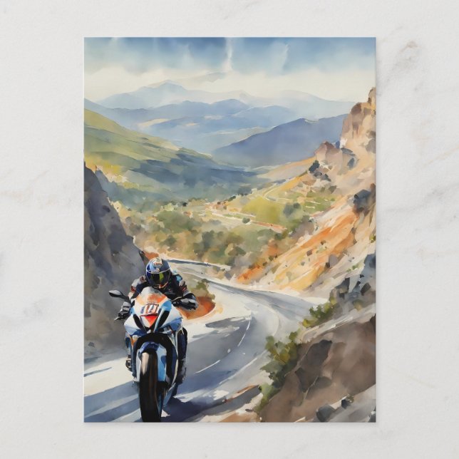 Postal Aventura de alta velocidad en el vibrante paisaje  (Anverso)