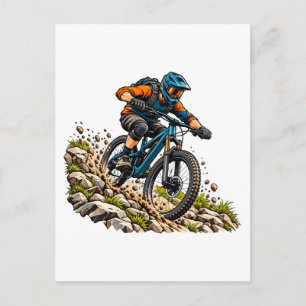 Postal Aventura de ciclismo de montaña para ciclistas de
