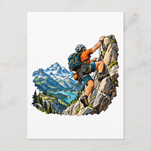Postal Aventura de escalada en roca para escaladores de m