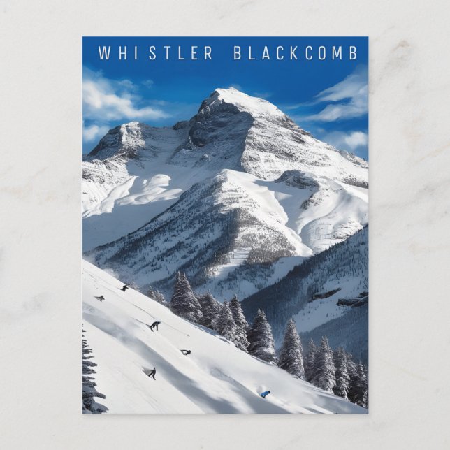 Postal Aventura de snowboarding en Whistler Blackcomb (Anverso)