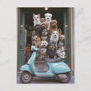 Postal Aventura de Vespa Puppy