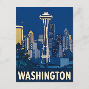Postal 🌲 Aventura de viaje por el horizonte de Seattle ☁