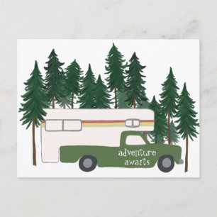Postal AVENTURA ESPERA Camión de camping RV