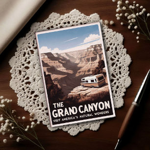 Postal Aventura Retro del Gran Cañón