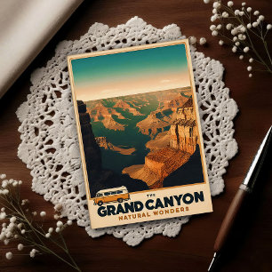 Postal Aventura Retro del Gran Cañón