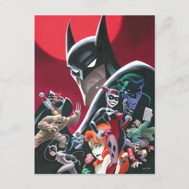 Postal Aventuras de Batman Damas Peligrosas y Demonios (Anverso)