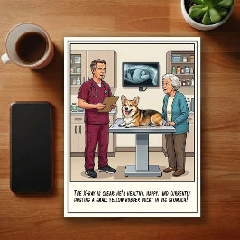 Postal Aventuras de Caricaturas en la Sala de Emergencias