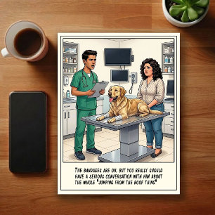 Postal Aventuras de caricaturas en la sala de emergencias