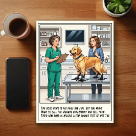 Postal Aventuras de Caricaturas en la Sala de Emergencias