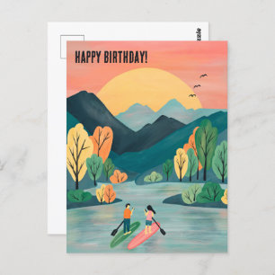 Postal Aventuras de cumpleaños Paddleboard SUP Paddleboar