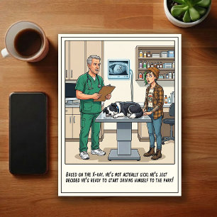 Postal Aventuras de Urgencias Veterinarias Dibujos Animad