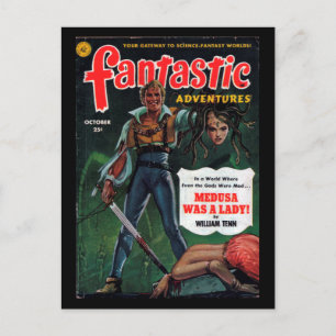 Postal Aventuras fantásticas - Arte de pulpa 1951-10