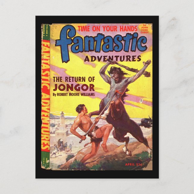 Postal Aventuras Fantásticas v06 n02 (Abr 1944)_Arte Pulp (Anverso)