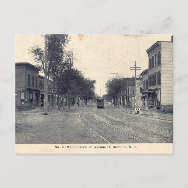 Postal Avenue D, Bayonne, NJ 1911 Vintage (Anverso)
