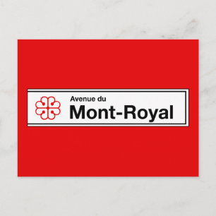 Postal Avenue du Mont-Royal, Rótulo de la Calle de Montre