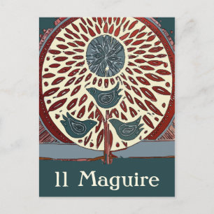 Postal Aves azules en el árbol resumen 11 maguire