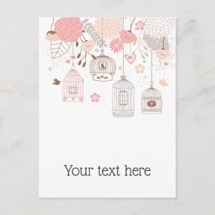 Postal Aves caprichosas personalizadas