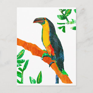 Postal Aves coloridas Toucan