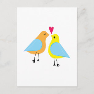 Postal Aves de amor