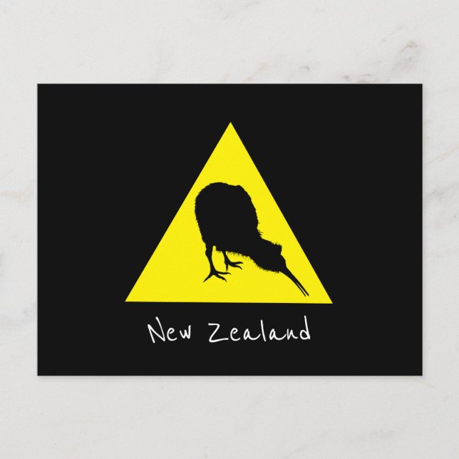 Postal Aves de Aotearoa y Kiwi, viaje a Nueva Zelanda (Anverso)