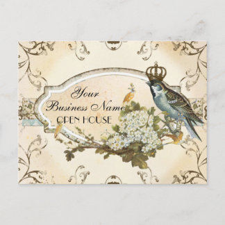 Postal Aves de bosque encantadas