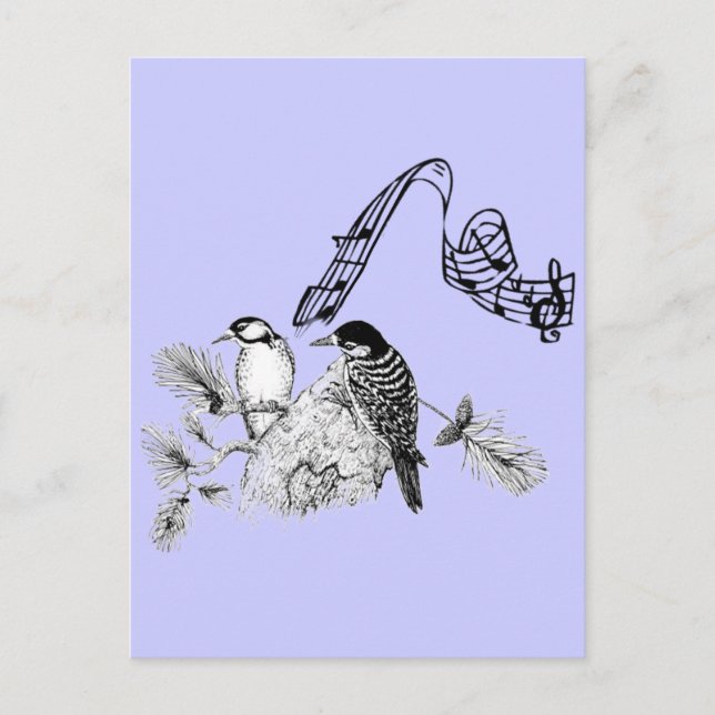 Postal Aves de época (Anverso)