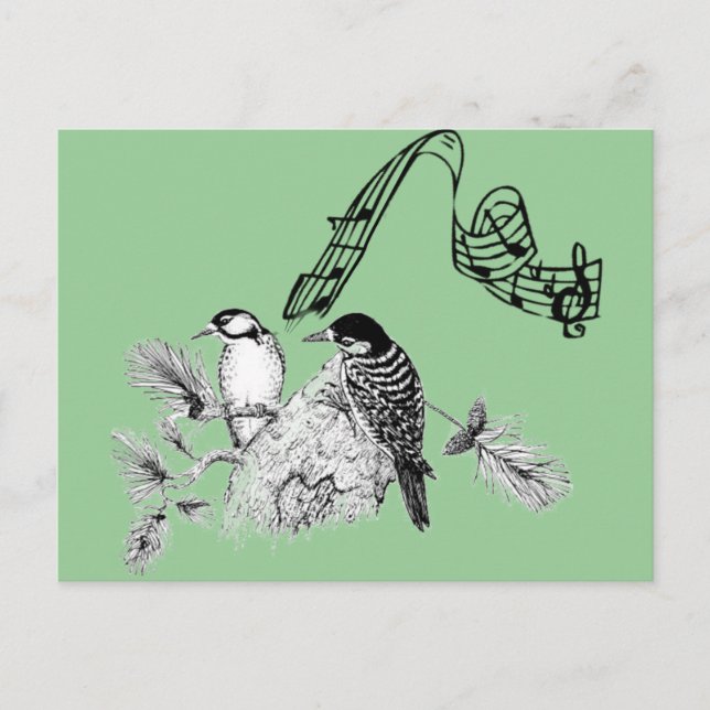 Postal Aves de época (Anverso)