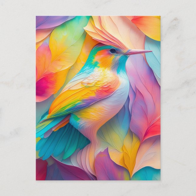 Postal Aves de fantasía Pájaro de seda (Anverso)