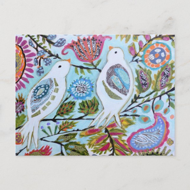 Postal Aves de papel I (Anverso)