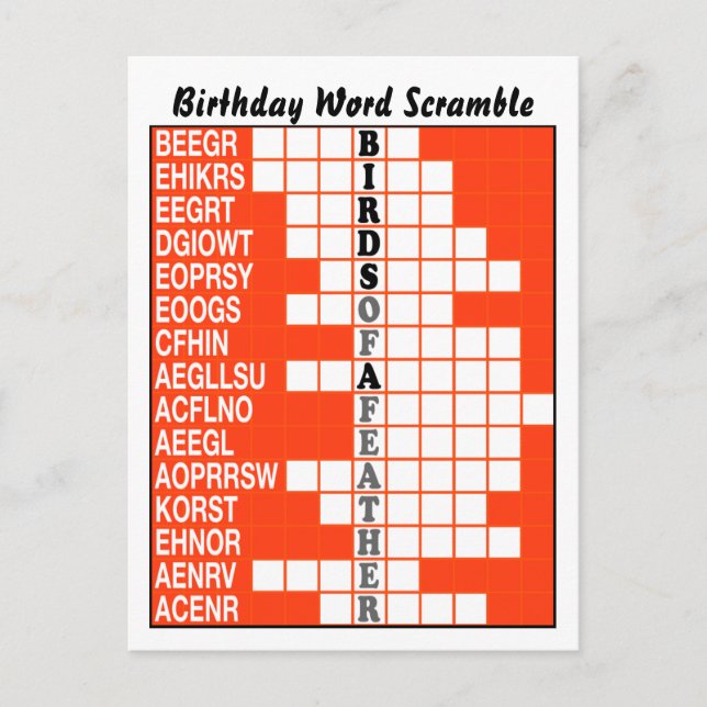 Postal Aves de una palabra de pluma estriban (Anverso)