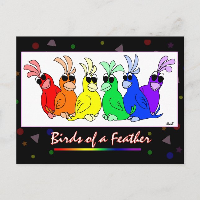 Postal Aves de una pluma (Anverso)