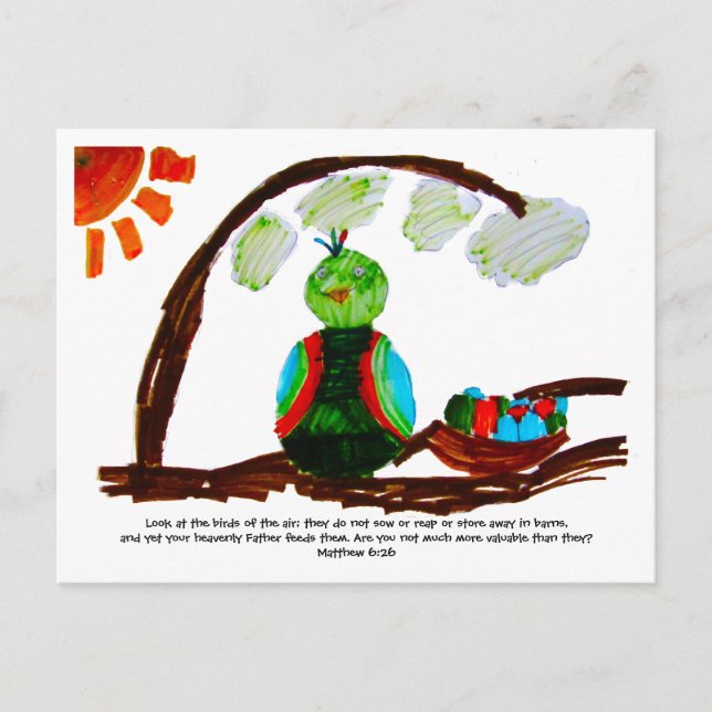 Postal Aves del aire (Anverso)