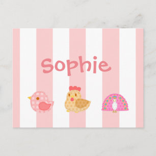 Postal Aves dultas y cortas