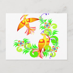 Postal Aves en color