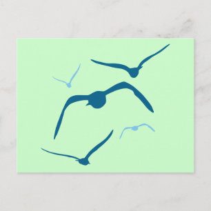 Postal Aves en vuelo