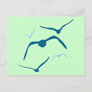 Postal Aves en vuelo