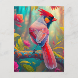 Postal Aves fantasmas Cardenal masculino
