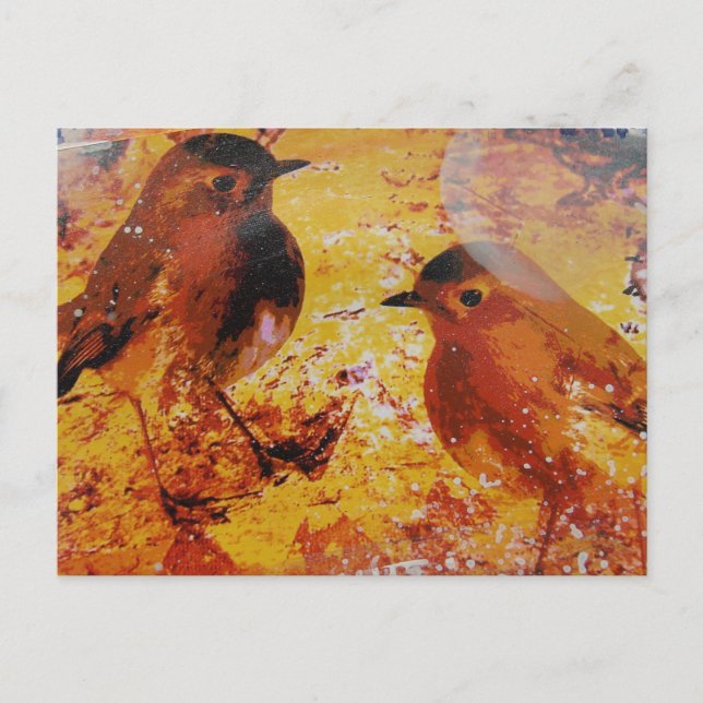 Postal Aves medios mixtos (Anverso)