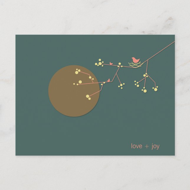 Postal Aves Nantes Y Bebé Familiar Gracias Postcard (Anverso)