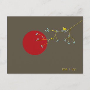 Postal Aves Nantes Y Bebé Familiar Gracias Postcard