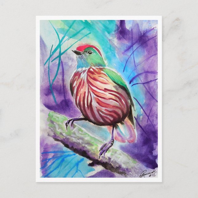 Postal Aves pequeñas #12 (Anverso)