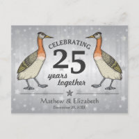 Aves pequeñas Personalizado Plata 25 años Boda