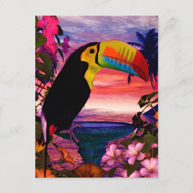 Postal Aves tropicales 2 "Toucans" (Anverso)