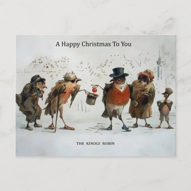 Postal Aves victorianas de época (Anverso)